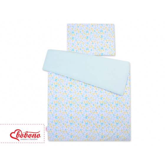 Bäddset / Sängkläder 2pcs 140x200 Junior - blå fjärilar