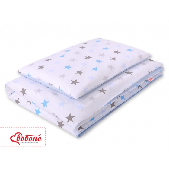 Bäddset / Sängkläder 2pcs 140x200 Junior - gray -blue stjärnor