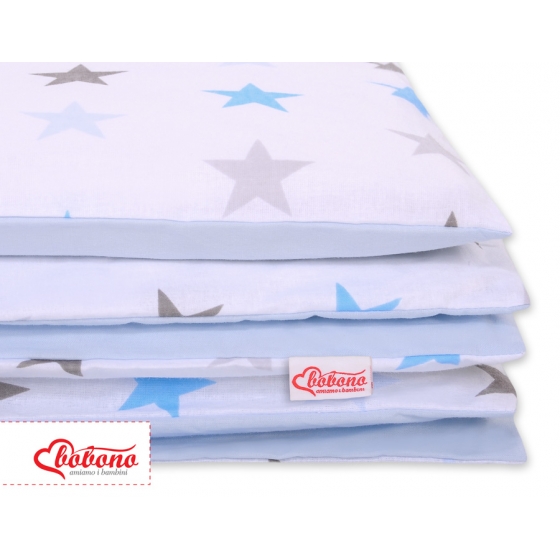 Bäddset / Sängkläder 2pcs 140x200 Junior - gray -blue stjärnor