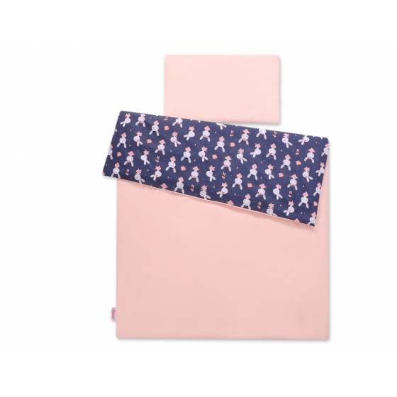 Bäddset / Sängkläder 2pcs 140x200 Junior -kaniner marinblå