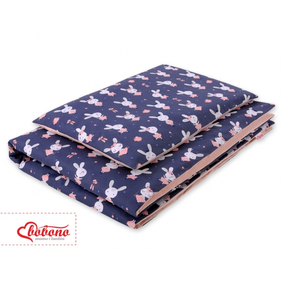 Bäddset / Sängkläder 2pcs 140x200 Junior -kaniner marinblå