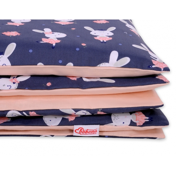 Bäddset / Sängkläder 2pcs 140x200 Junior -kaniner marinblå