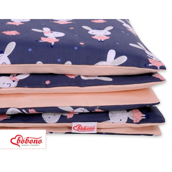 Bäddset / Sängkläder 2pcs 140x200 Junior -kaniner marinblå