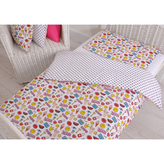 Bäddset / Sängkläder 2pcs 140x200 Junior - love