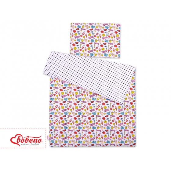Bäddset / Sängkläder 2pcs 140x200 Junior - love