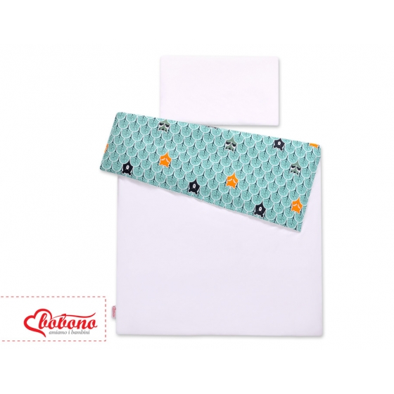 Bäddset / Sängkläder 2pcs 140x200 Junior -mint skog