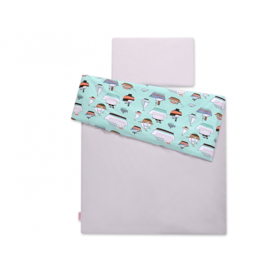 Bäddset / Sängkläder 2pcs 140x200 Junior - mynta fartygen