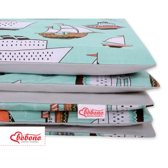 Bäddset / Sängkläder 2pcs 140x200 Junior - mynta fartygen