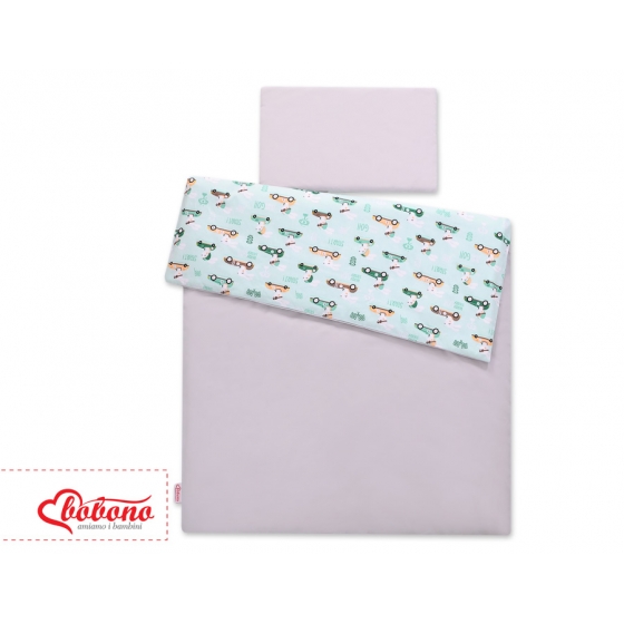 Bäddset / Sängkläder 2pcs 140x200 Junior - mynta kaniner