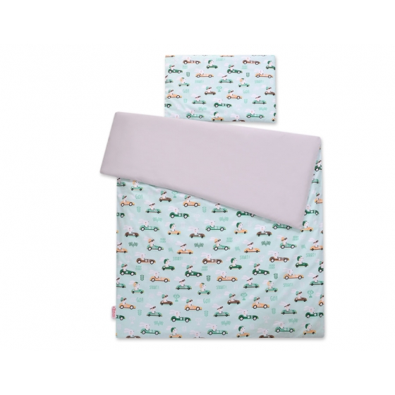 Bäddset / Sängkläder 2pcs 140x200 Junior - mynta kaniner