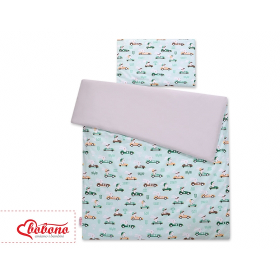 Bäddset / Sängkläder 2pcs 140x200 Junior - mynta kaniner