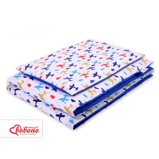 Bäddset / Sängkläder 2pcs 140x200 Junior - planes marinblå