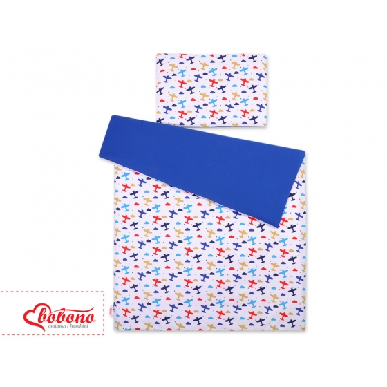 Bäddset / Sängkläder 2pcs 140x200 Junior - planes marinblå