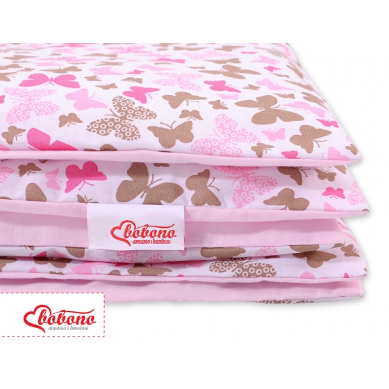 Bäddset / Sängkläder 2pcs 140x200 Junior - rosa fjärilar