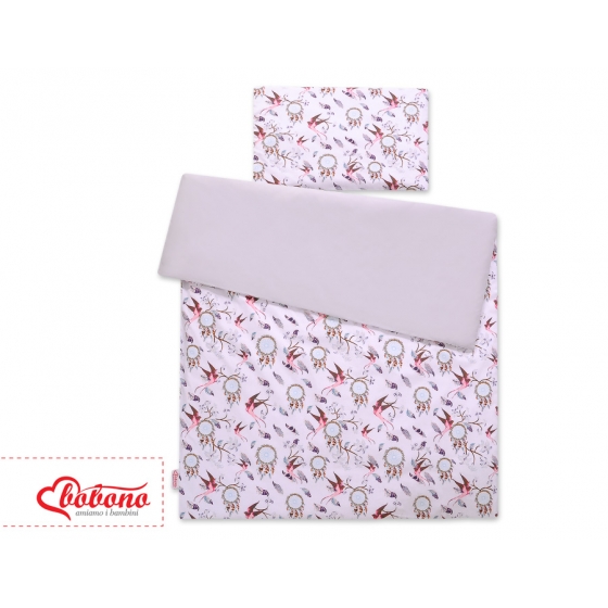 Bäddset / Sängkläder 2pcs 140x200 Junior - svalor rosa
