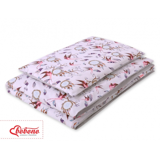 Bäddset / Sängkläder 2pcs 140x200 Junior - svalor rosa