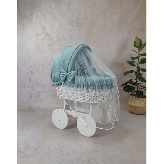Bäddset till babyvagga – Sufflett med myggnät Khaki
