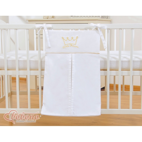 Barnblöja väska Little Prince/Princess vit