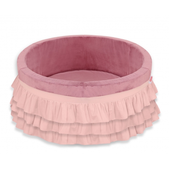 Bollhav med volanger utan bollar, Bollpool - pastel rosa