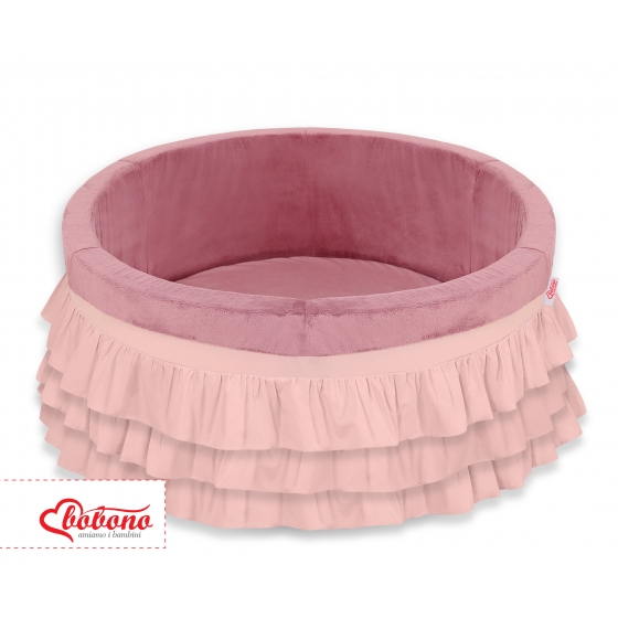 Bollhav med volanger utan bollar, Bollpool - pastel rosa