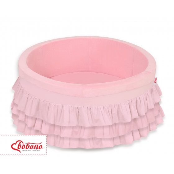 Bollhav med volanger utan bollar, Bollpool - rosa