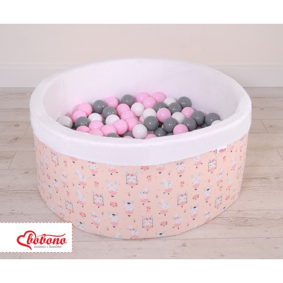 Bollhav minky med 200 bollar, Bollpool - ballerinas rosa