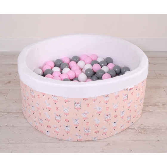 Bollhav minky med 200 bollar, Bollpool - ballerinas rosa