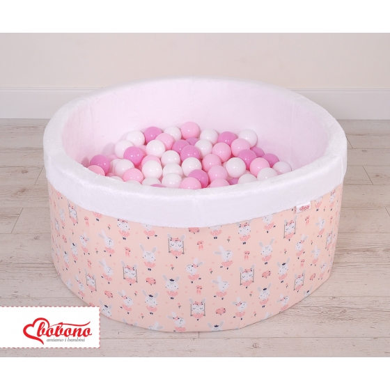 Bollhav minky med 200 bollar, Bollpool - ballerinas rosa