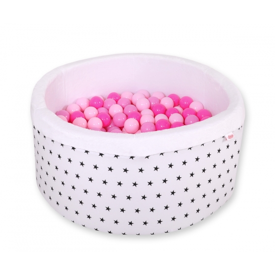 Bollhav minky med 200 bollar, Bollpool - black stjärnor