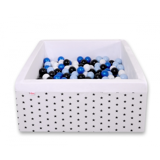 Bollhav minky med 200 bollar, Bollpool - black stjärnor