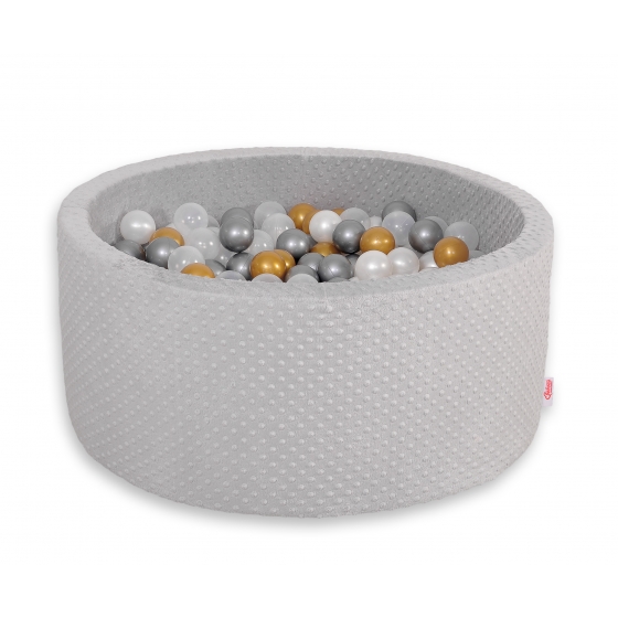 Bollhav minky med 200 bollar, Bollpool- grå