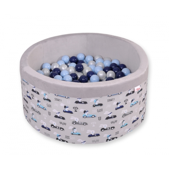 Bollhav minky med 200 bollar, Bollpool - gray kaniner