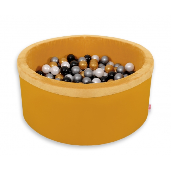 Bollhav minky med 200 bollar, Bollpool - honig gelb