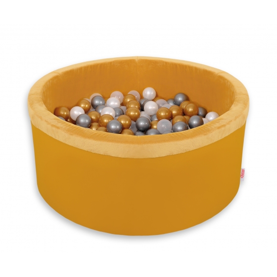Bollhav minky med 200 bollar, Bollpool - honig gelb