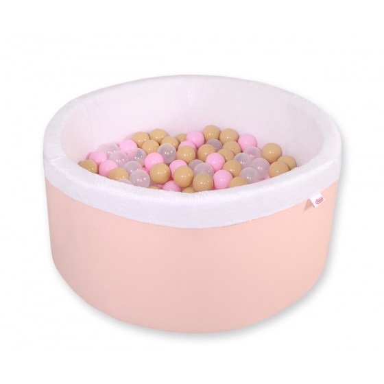 Bollhav minky med 200 bollar, Bollpool - pulverrosa