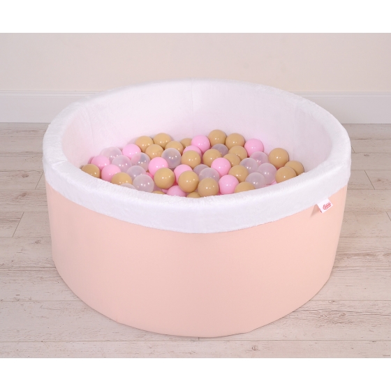 Bollhav minky med 200 bollar, Bollpool - pulverrosa