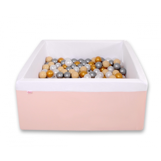 Bollhav minky med 200 bollar, Bollpool - pulverrosa