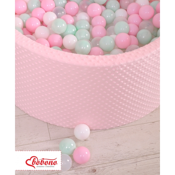 Bollhav minky med 200 bollar, Bollpool- rosa