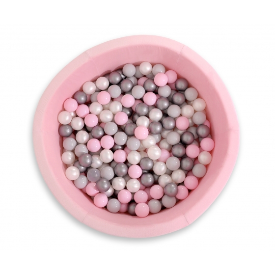 Bollhav minky med 200 bollar, Bollpool - rosa