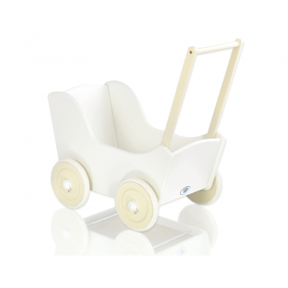 Dockvagn i trä Milla utan bäddset Vit-Beige