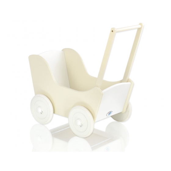 Dockvagn i trä Milla utan bäddset Vit-Beige