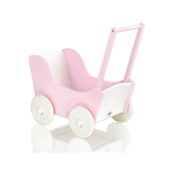 Dockvagn i trä Milla utan bäddset Vit-Rosa