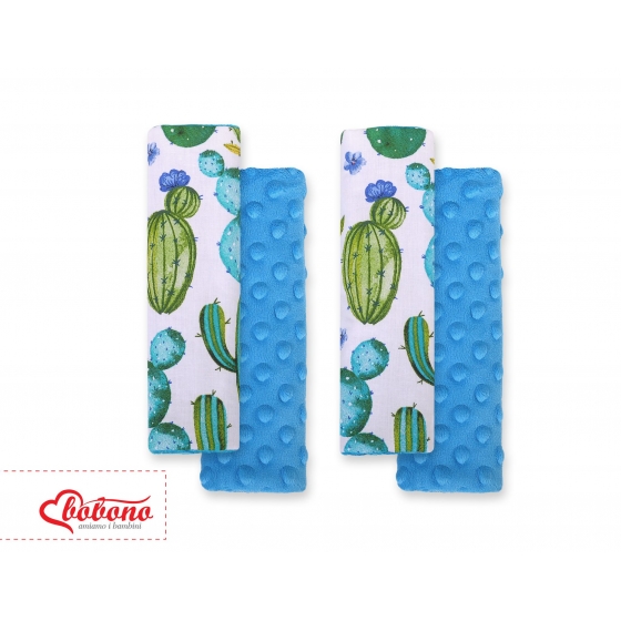 Double sided pads BOBONO for seat belts - cactus/