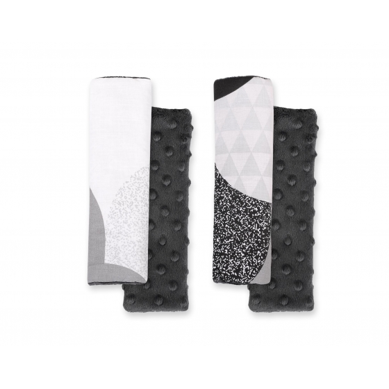 Double sided pads BOBONO for seat belts - gray fiskfjäll/Antracit