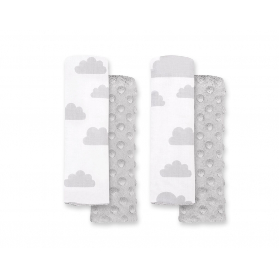 Double sided pads BOBONO for seat belts - moln grå/grå