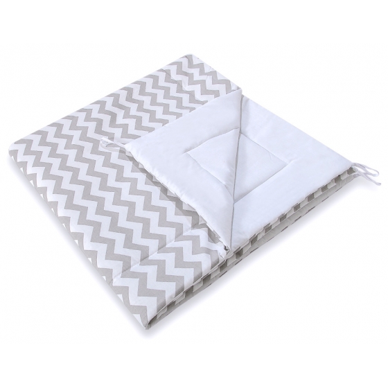 Double-sided Tipitält lekmatta dubbelsidig Chevron grå