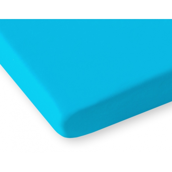Dra-på-lakan i bomull 120x60cm turquoise