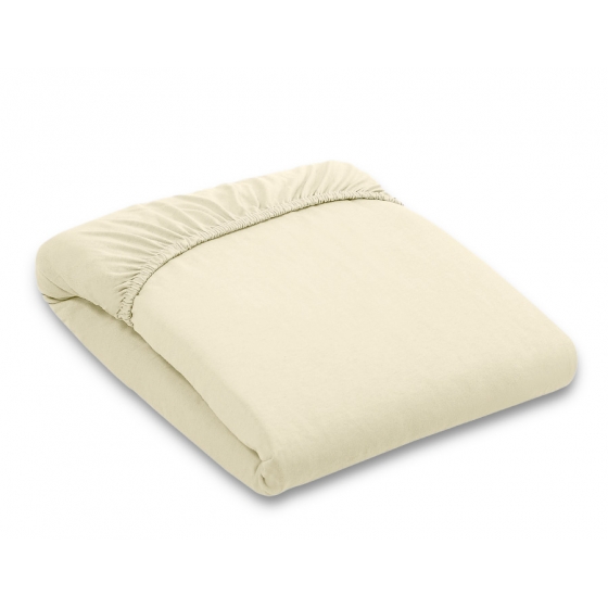 Dra-på-lakan i jersey 120x60cm- cream