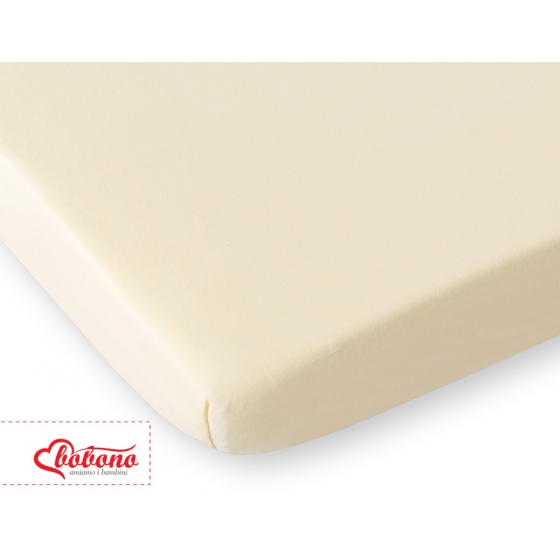 Dra-på-lakan i jersey 120x60cm- cream