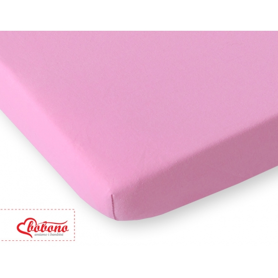 Dra-på-lakan i jersey 140x70cm- rosa